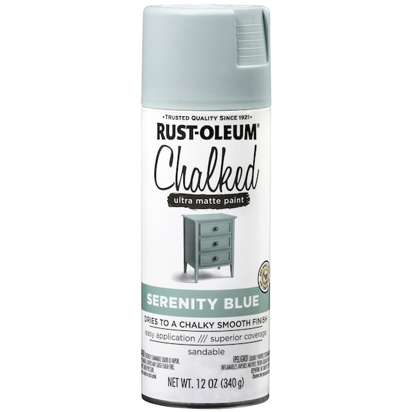 Rust-Oleum Spray Paint, Serenity Blue, Matte, Oil, 12 oz 302595 - main